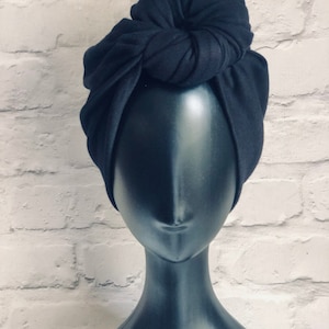 Turban hat made to standard female head size of 22 inches.
