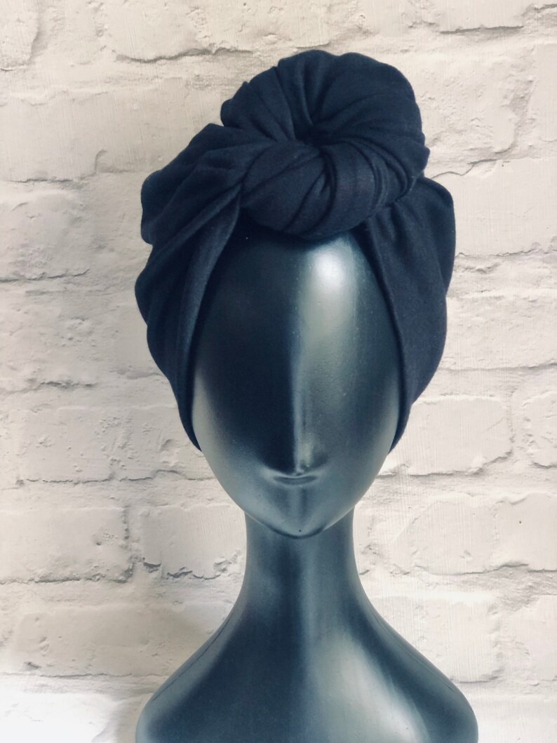 Turban hat made to standard female head size of 22 inches.