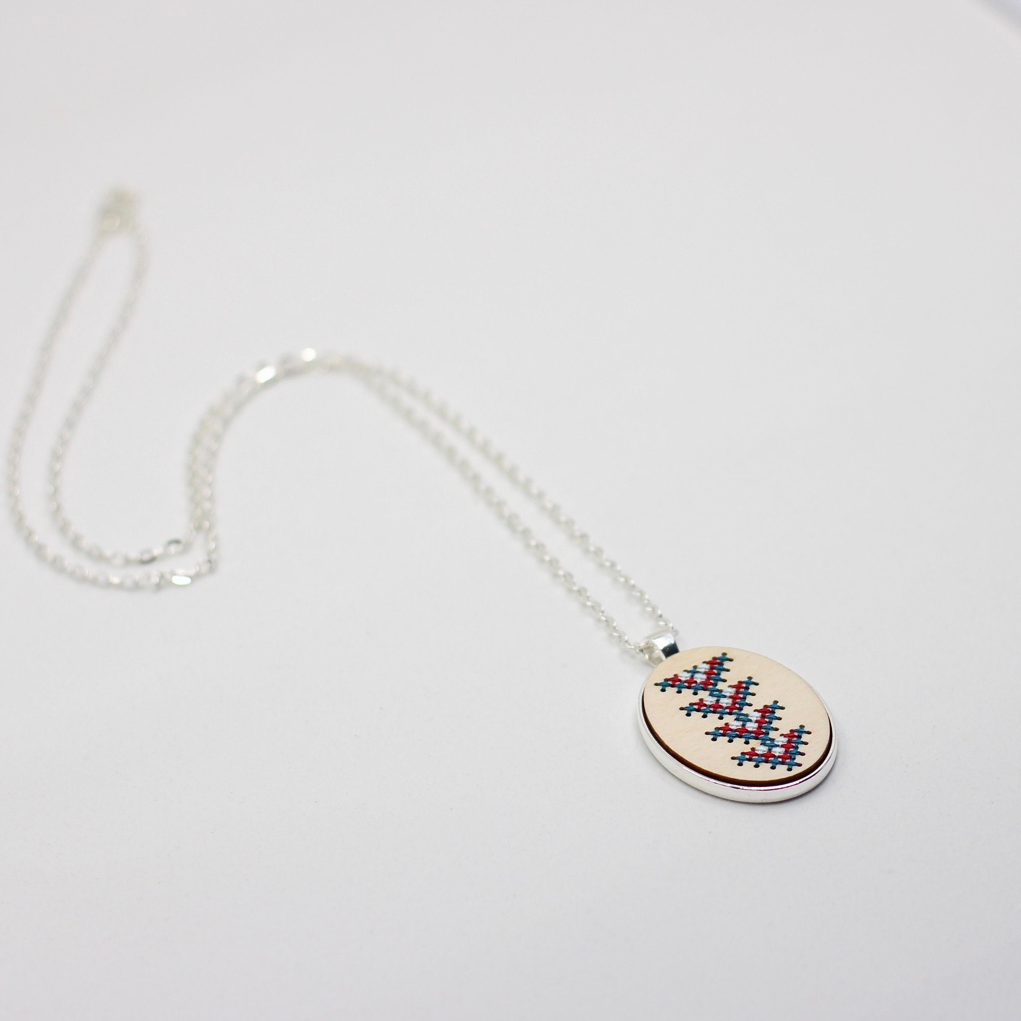 Cross Stitch Necklace Kit DIY Embroidery Kit Beginner Cross Etsy