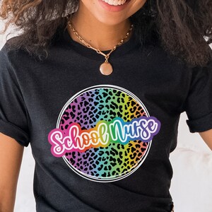 School nurse shirt, school nurse gift, colorful teacher shirt, 90s shirt, 90s nurse shirt, colorful school shirt
