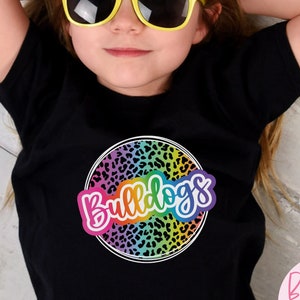 YOUTH Bulldogs shirt, colorful bulldog shirt, 90s bulldogs shirt, kids bulldog shirt