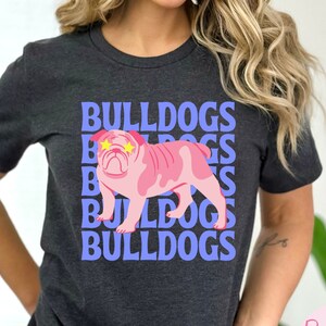 Bulldogs shirt, pink bulldogs shirt, bulldogs spirit shirt, go bulldogs, bulldogs team shirt, bulldogs school shirt, cute spirit shirt