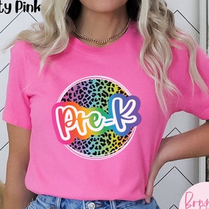 Leopard Pre-K shirt, colorful pre-k shirt, 90s shirt, 90s pre-kindergarten shirt, pre-k shirt