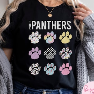 Panther spirit shirt, panther school mascot shirt, distressed panther team shirt, team shirt, panther team shirt