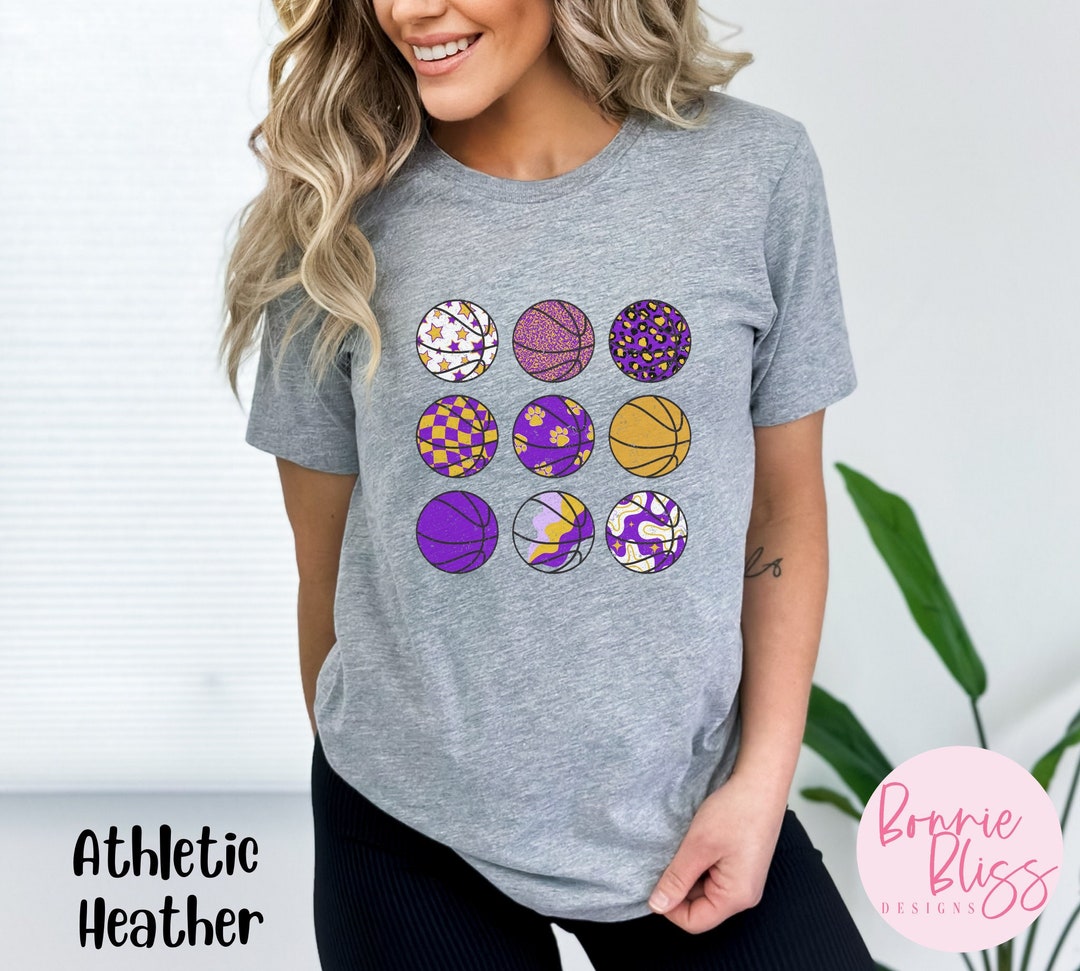 Purple and Gold Basketball Shirt, Purple Gold Team Shirt, Purple