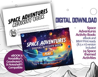 Space Adventures Activity Book: Digital Download | eBook & Print Ready Version Included | PDF, Digital Learning, Educational, Creative