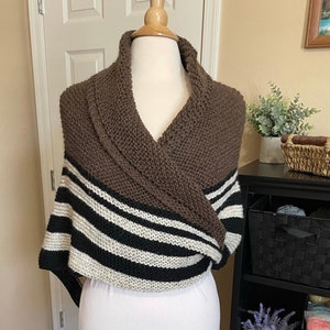 Hand Knitted Shawl, Outlander Shawl, Claire Shawl, Knitted Outlander Inspired Shawl/Wrap, Sassenach Shawl, Sontag Shawl, Highlander Wrap