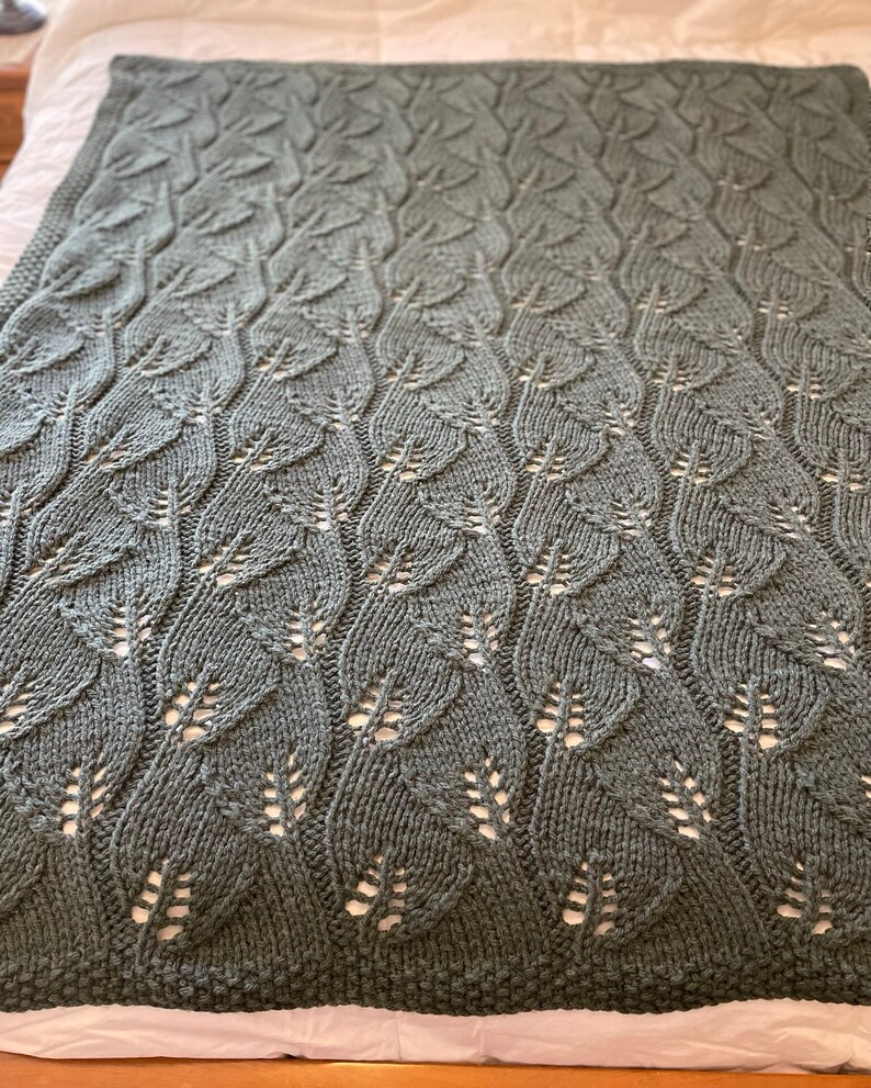 Hand Knitted Blanket Handmade Throw Hand Knitted Wool Etsy