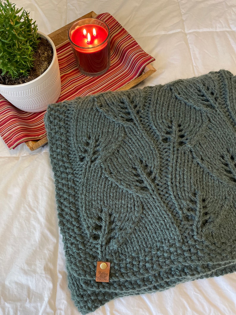 Hand Knitted Blanket Handmade Throw Hand Knitted Wool Etsy