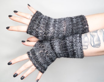 Shades of Gray unisex wool gloves, warm and comfy arm warmers, warm winter mitterns