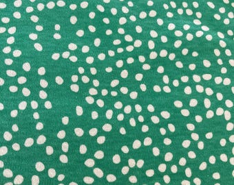 Organic Cotton Knit Fabric. Lime Green Dots Organic Cotton/Spandex. Stretchy Knit. Children's Clothing Fabric. Pajama Fabric. Baby Fabric