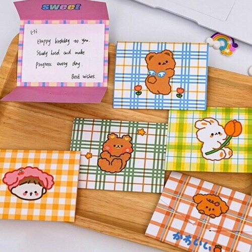 Kawaii Greeting Cards Small Foldable Cards All Occasion Etsy