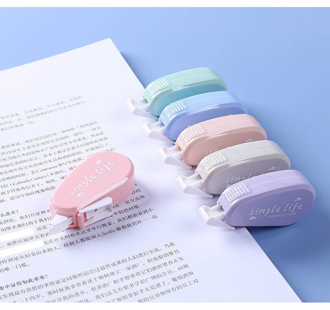 Simple Life Pastel Correction Tape Cute Correction Tape Etsy