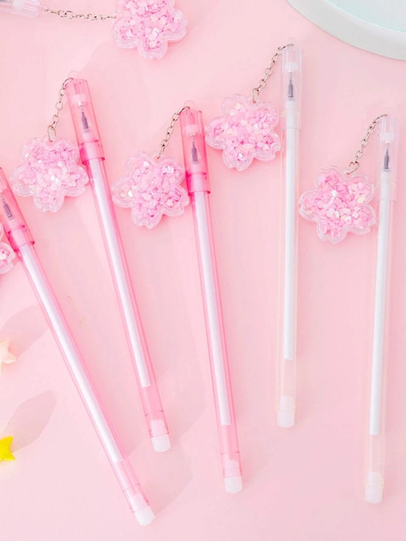 Cherry Blossom Pens Dangling Charm Pens, Sakura Pens, Fun Pens