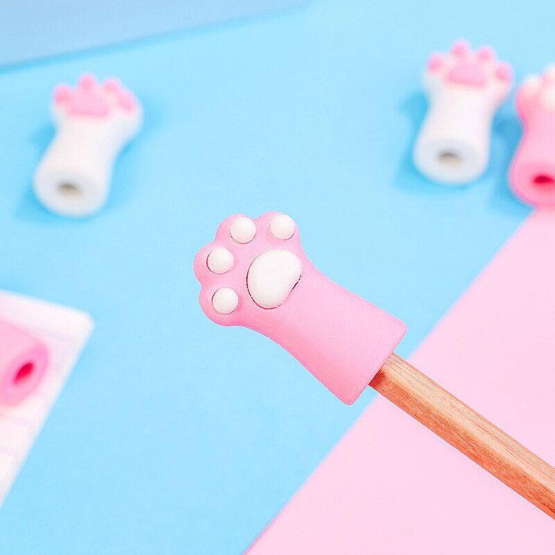Cat Paw Print Erasers Pink White Cute Paw Prints Cat Paw Etsy