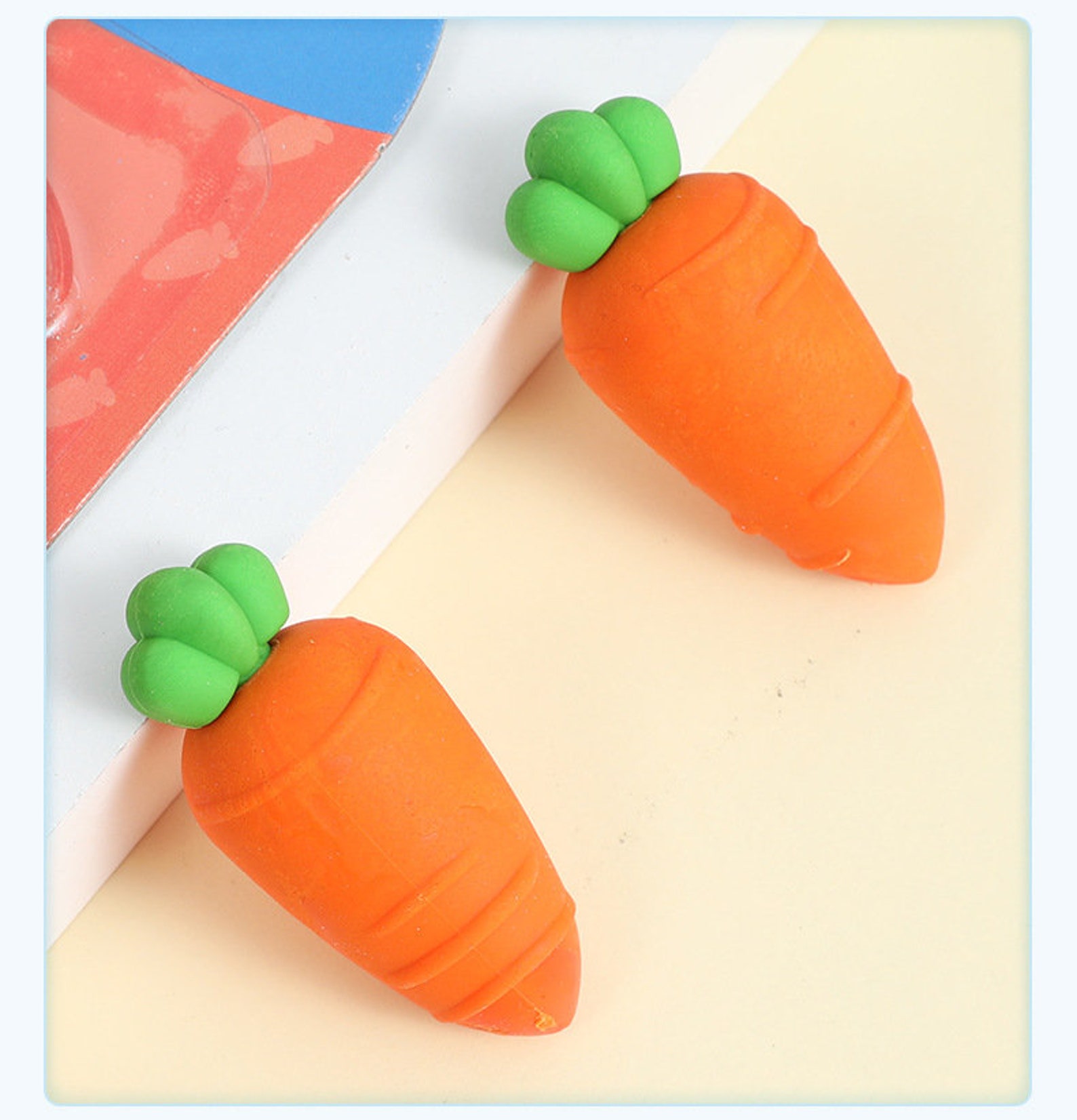 Carrot Erasers Cute Small Erasers Kawaii Stationary Cute Etsy