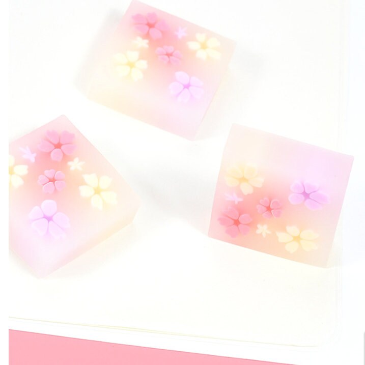 Sakura Flower Erasers Semi Clear Transparent Erasers Cherry Etsy
