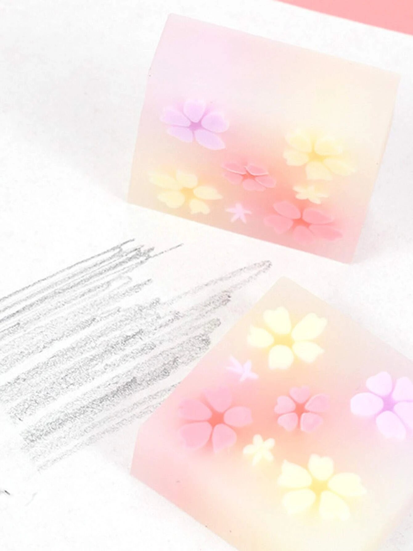 Sakura Flower Erasers Semi Clear Transparent Erasers Cherry Etsy