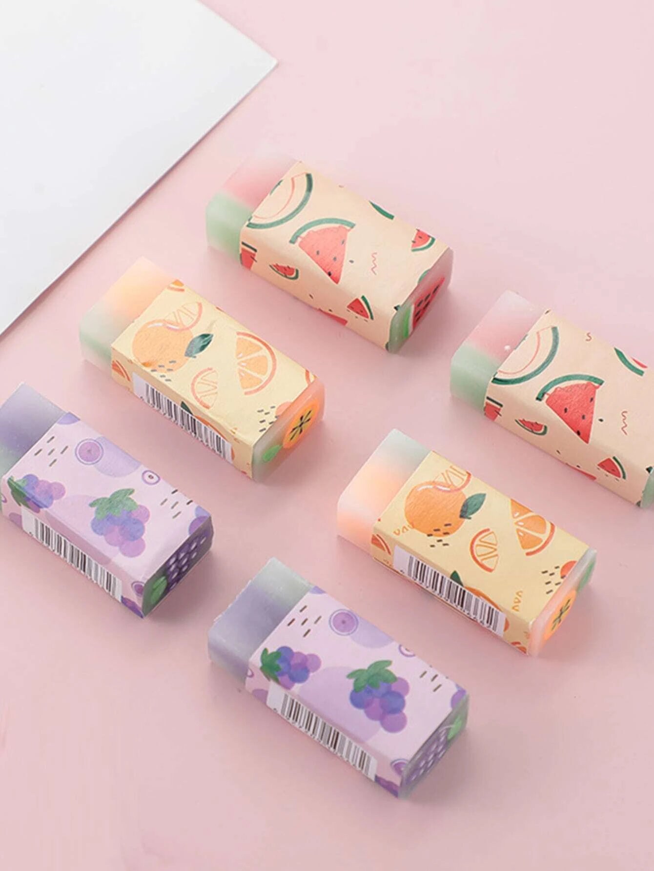 Fruit Erasers Semi Transparent Erasers Scented Erasers Etsy