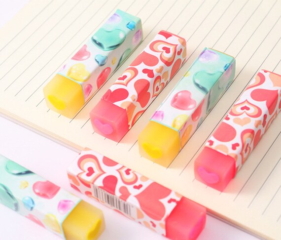 Heart Erasers Cute Love Heart Erasers, Stick Erasers, Pencil Erasers,  Valentine's Erasers, Cute School Erasers, Love Gifts, Back to School 
