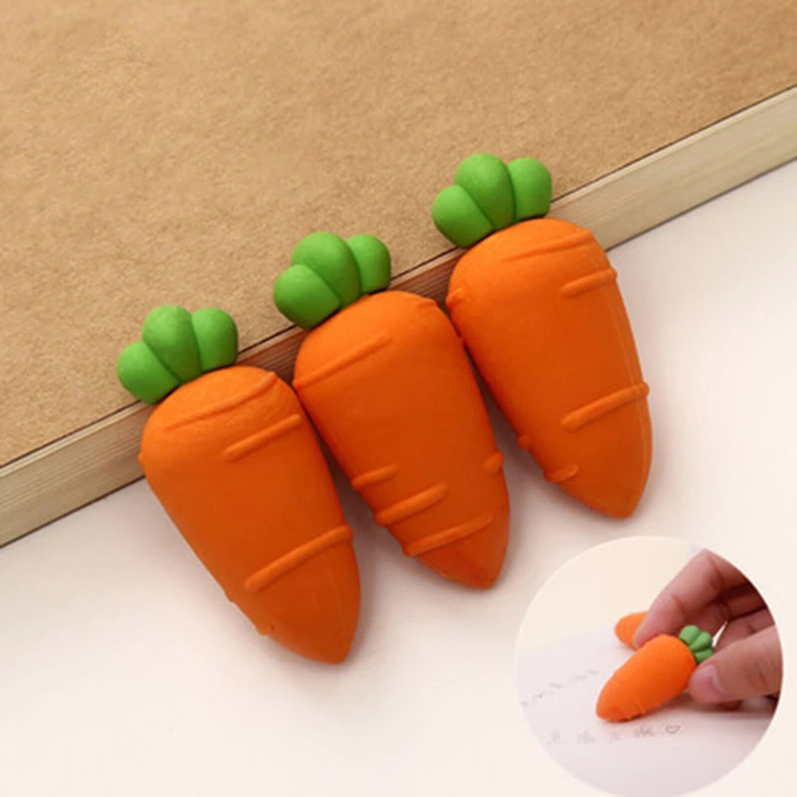 Carrot Erasers Cute Small Erasers Kawaii Stationary Cute Etsy