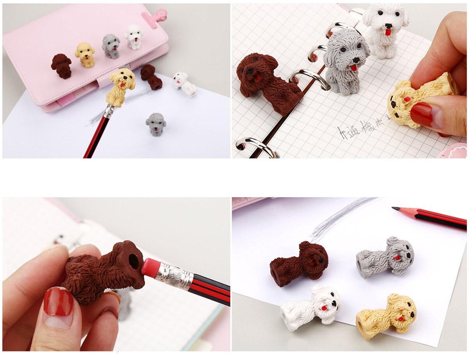 Little Dog Erasers Cute Small Erasers Dog Stationary Cute Etsy