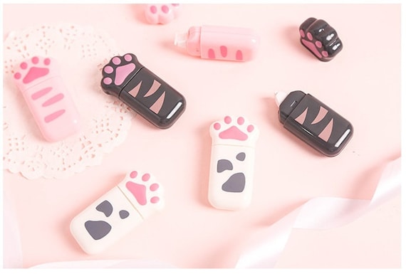 Cute Paw Retractable White Out Correction Tape – MyKawaiiCrate