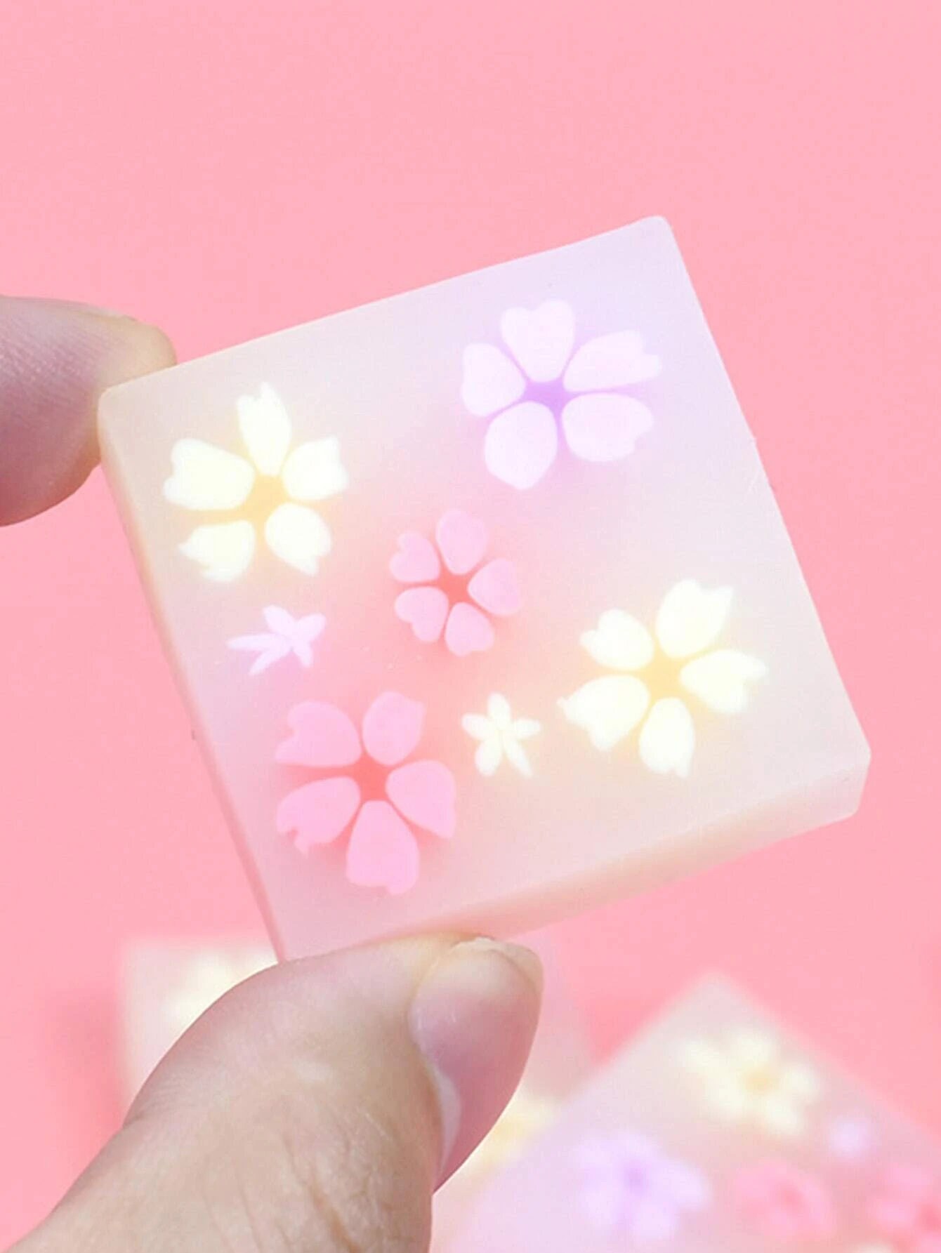 Sakura Flower Erasers Semi Clear Transparent Erasers Cherry Etsy