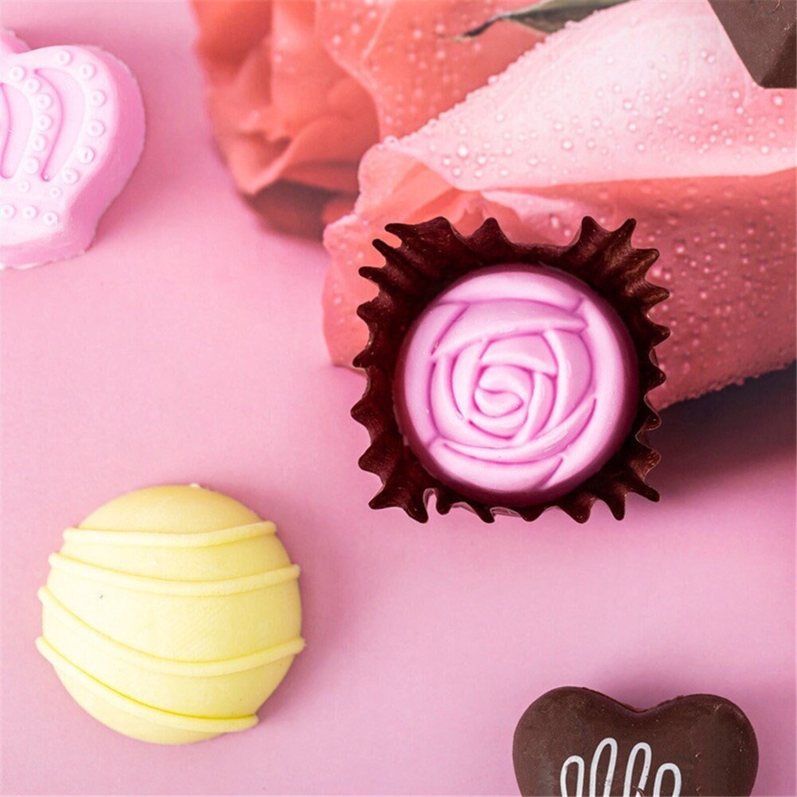 Box of Chocolate Erasers 6 Piece Set Erasers Random Box Etsy