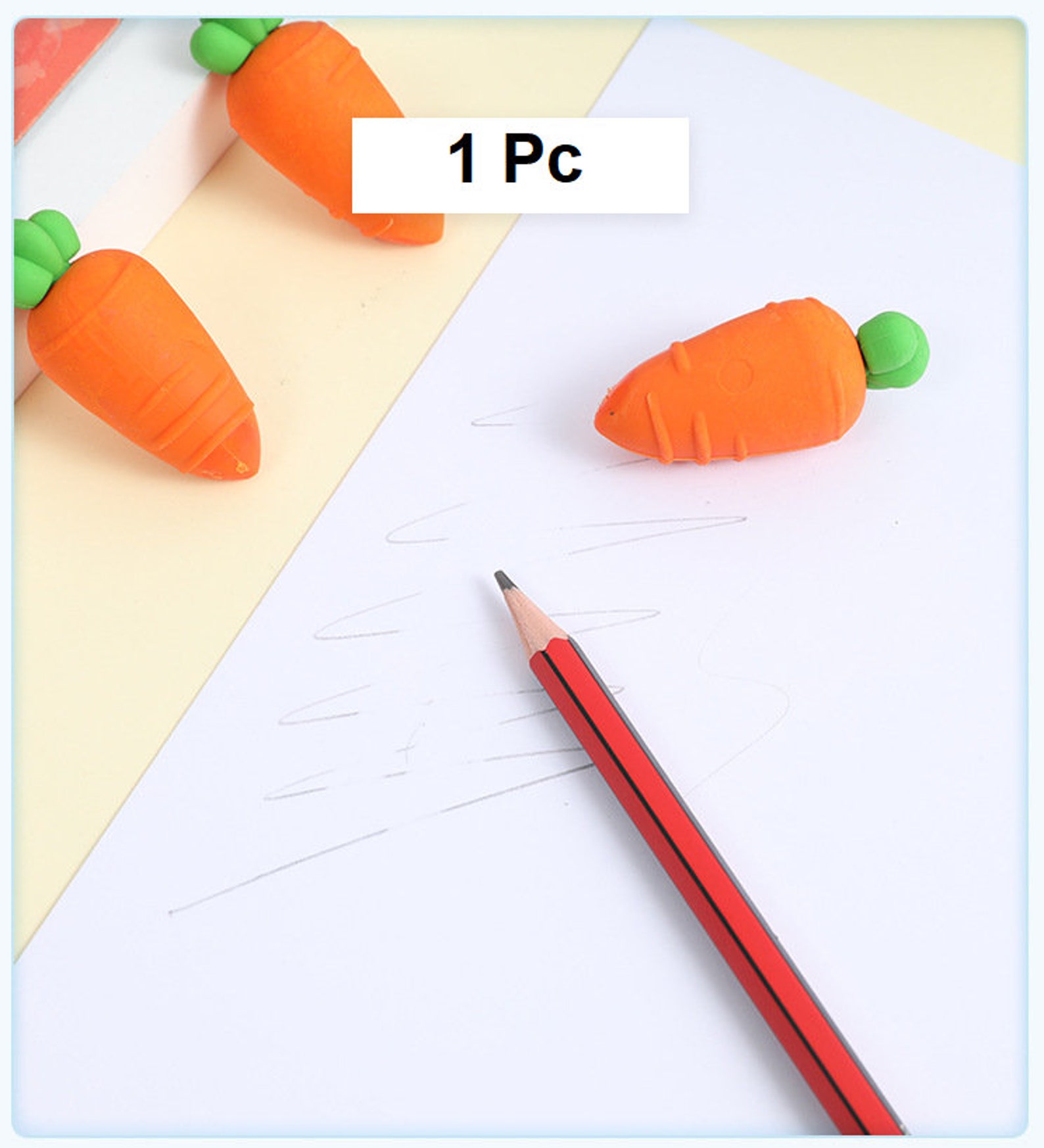 Carrot Erasers Cute Small Erasers Kawaii Stationary Cute Etsy