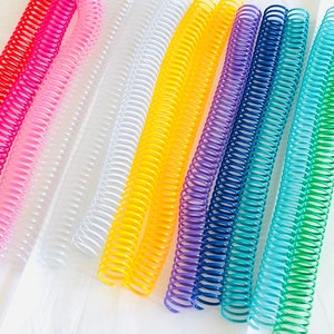 Coil Binding, READ DESCRIPTION, Plastic Coils, Spiral Binding Coil, Notebook Coil, Binder Spine Coil, Plastic Coil, Price per One Coil