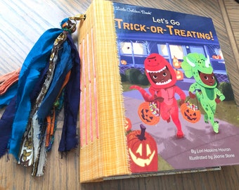 Halloween Junk Journal, Golden Book Halloween Junk Journal, Trick or Treat Halloween Journal
