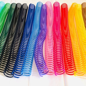 Coil Binding, READ DESCRIPTION, Spiral Binding Coil, Notebook Coil, Binder Spine Coil, Plastic Coil, Price per Coil, Many Colors Available