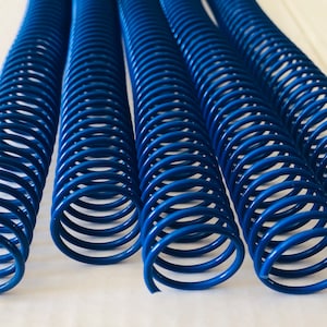 10 included, 22mm diameter blue Coil Binding, Rocketbook Coil Binding, Spiral Binding Coil, Notebook Coil, Binder Spine Coil, Plastic Coil