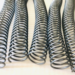 Coil Binding, 22mm diameter silver, 5 included, Rocketbook Coil Binding, Spiral Binding Coil, Notebook Coil, Binder Spine Coil, Plastic Coil