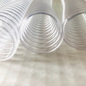 10 included, 22mm diameter clear Coil Binding, Rocketbook Coil Binding, Spiral Binding Coil, Notebook Coil, Binder Spine Coil, Plastic Coil