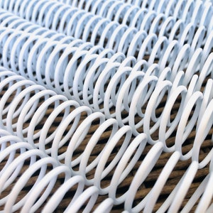 Spiral Coil Binding, White Spiral Binding Coil, 10 Included, Rocketbook Coil Binding, White 22 mm, 11.5 inch long, 4:1 pitch, Plastic Coil