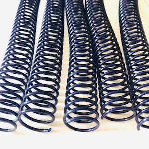 Spiral Binding Coil, 10 Coils Included, Coil Binding, 20mm diameter navy blue, Rocketbook Coil Binding, Notebook Coil, Plastic Coil