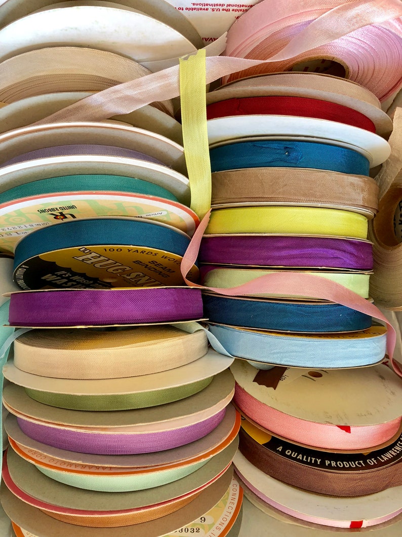 Seam Binding Seam Binding Ribbon Sewing Ribbon Scraps Etsy