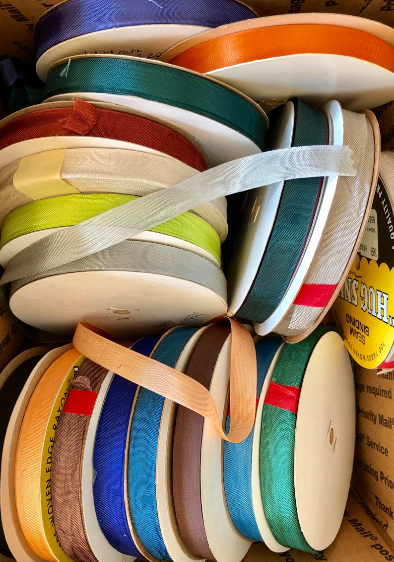 Seam Binding Seam Binding Ribbon Sewing Ribbon Scraps Etsy