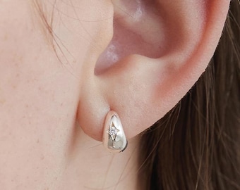 ☆TATIANA☆ Silver 925 One Tie Hoop Earrings EC3113 MUSINSA | TATIANA (Silver 925) One Tie Hoop Earrings EC3113