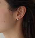 Minimalist Shooting Star Huggie Earrings,Dainty Galaxy Hoop Earrings,Unique Celestial Earrings,Sterling Silver Jewelry,Gift For Her (EC3032) product logo