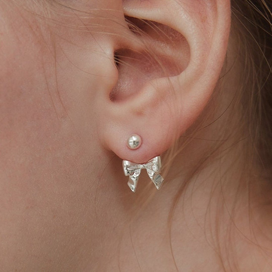[TATIANA] 925Silver☆Heart twinkle ear jacket Earrings Designer fashion, Seoul-fully created | W Concept