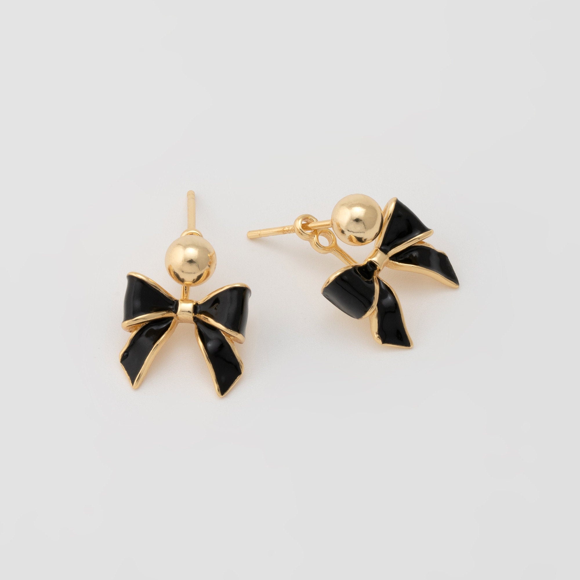 【TATIANA】Black Party Ribbon EarJacket Earring EC3076 MUSINSA公式 | TATIANA (Silver 925) Black Party Ribbon Ear