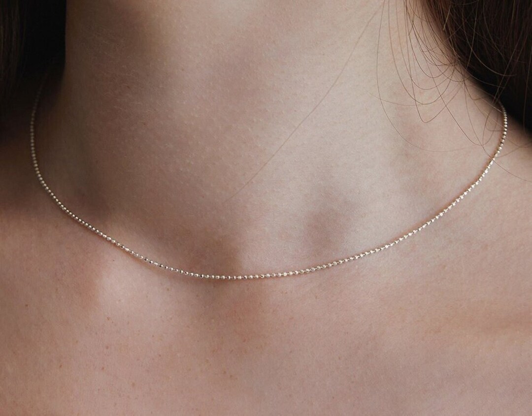 ☆TATIANA☆ Silver 925 pearl ball chain necklace NZ2014 Sterling Silver Multi Beaded Necklace,delicate Ball Chain