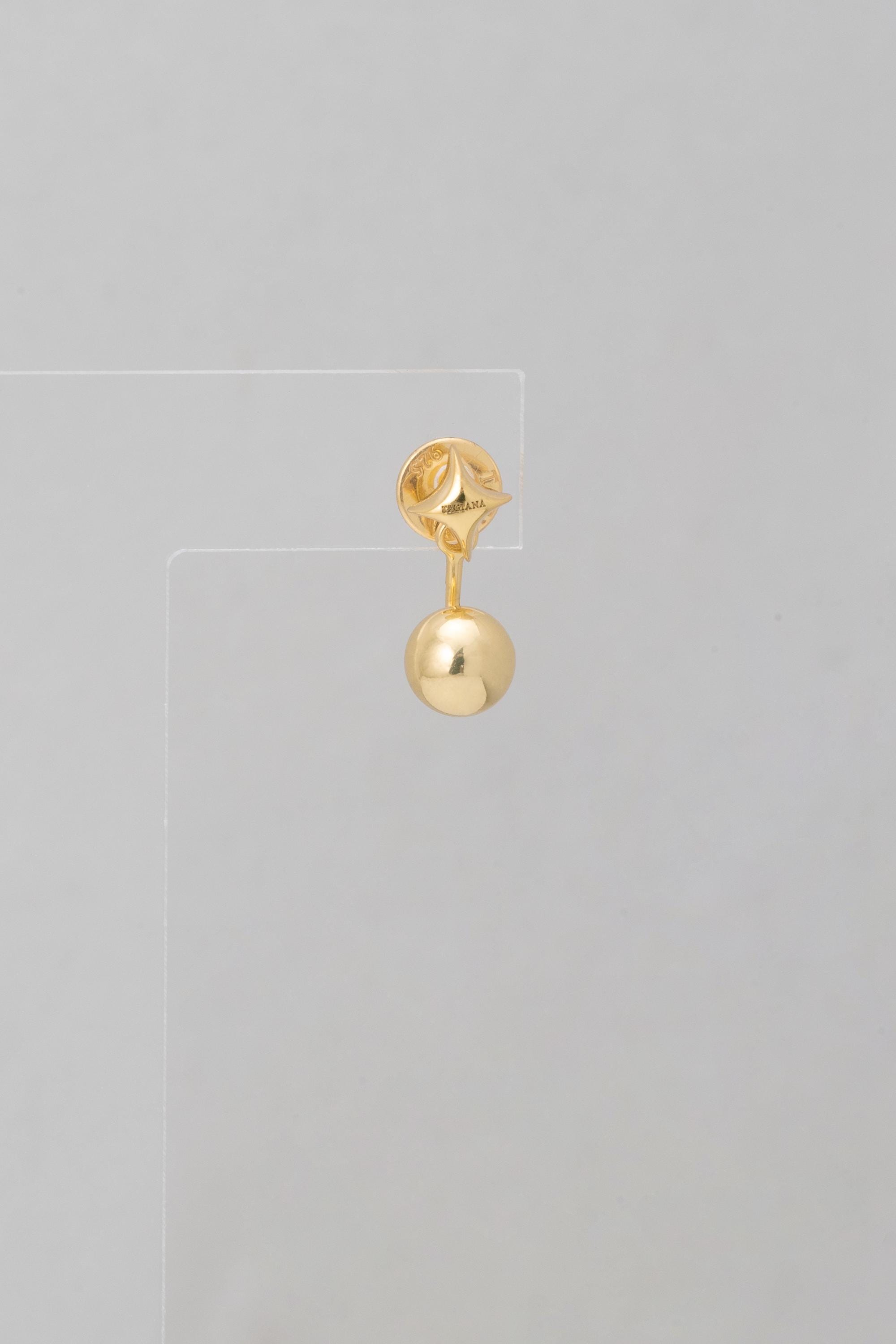 イヤリング TATIANA Silver 925 Star and Ball Ear Jacket Earrings EC3025 Star Ball Ear Jacket Earrings,dainty Silver Star Earrings