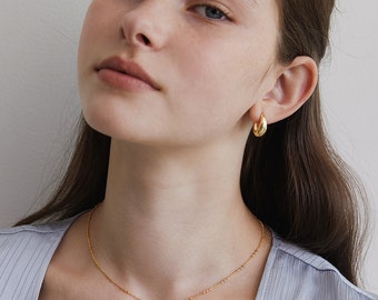 Sterling Silver Satellite Chain Necklace, Delicate Layering