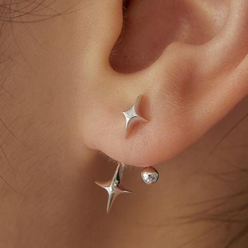 JACQUIE AICHE 14K ゴールド 片耳用ピアス イヤージャケット（イヤー 