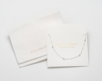 Sterling Silver Satellite Chain Necklace, Delicate Layering
