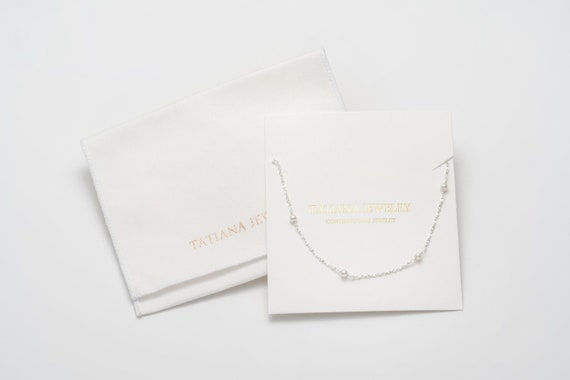 Sterling Silver Satellite Chain Necklace, Delicate Layering